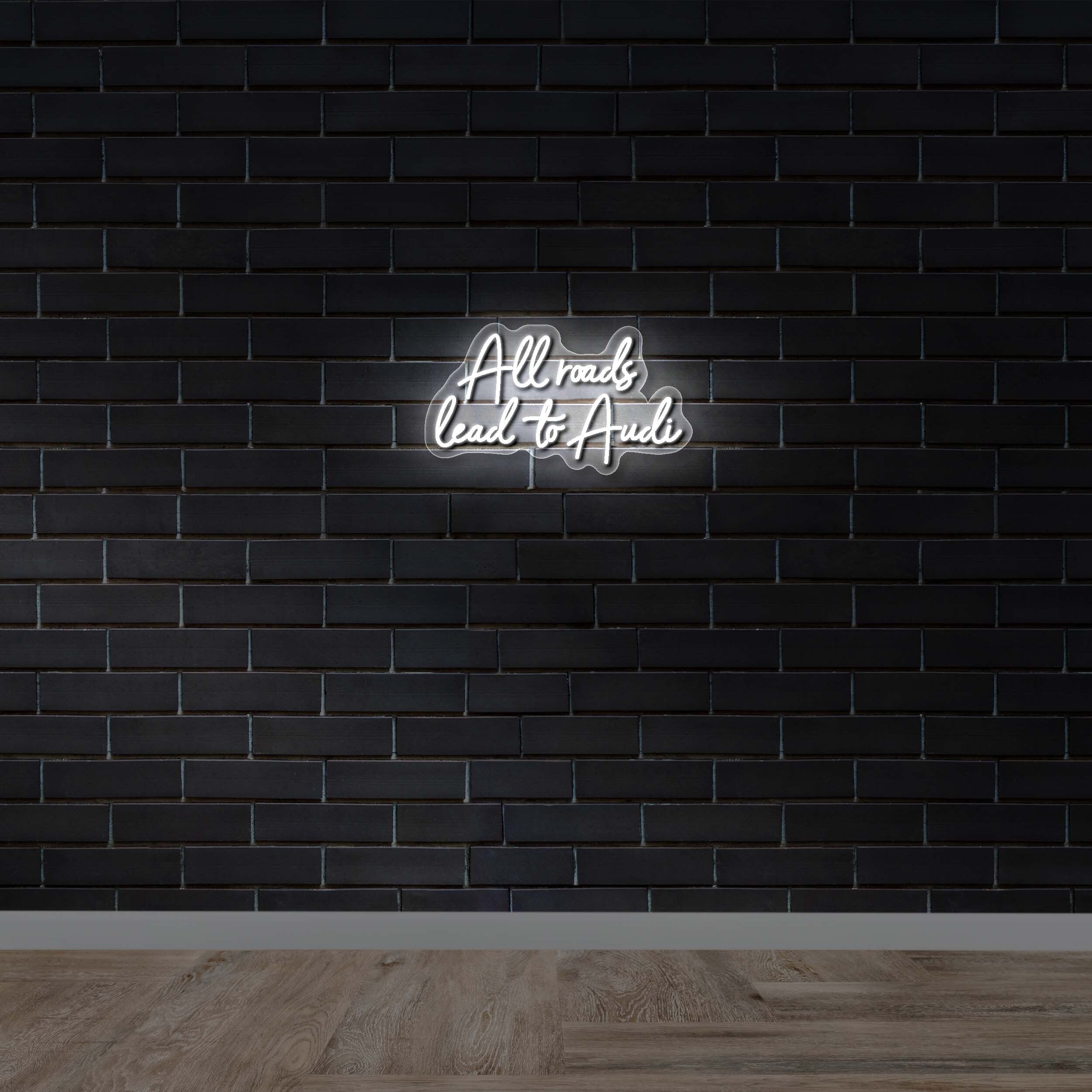All roads lead to Audi - Premium Neon Artwork