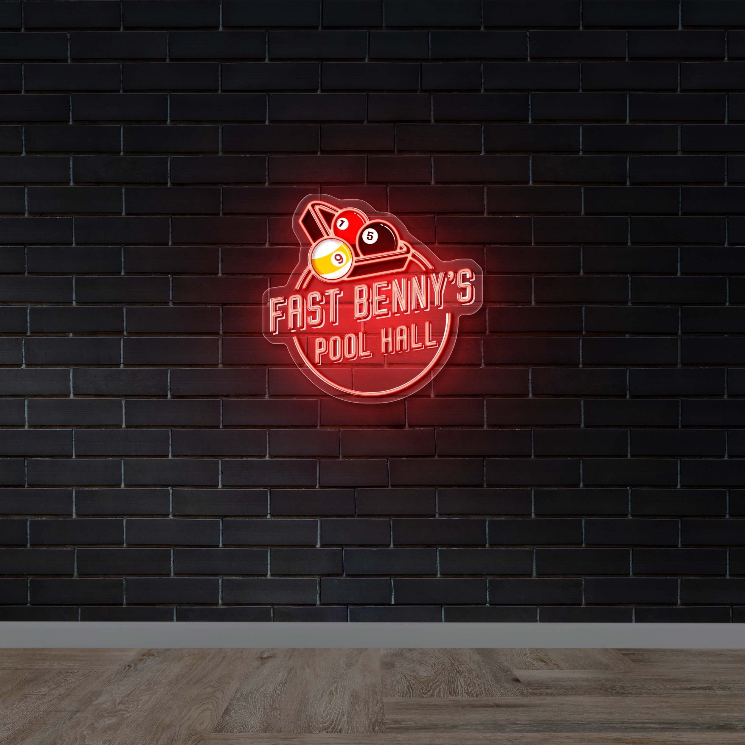FAST BENNY'S POOL HALL - Premium Neon Artwork