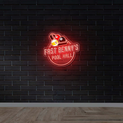 FAST BENNY'S POOL HALL - Premium Neon Artwork