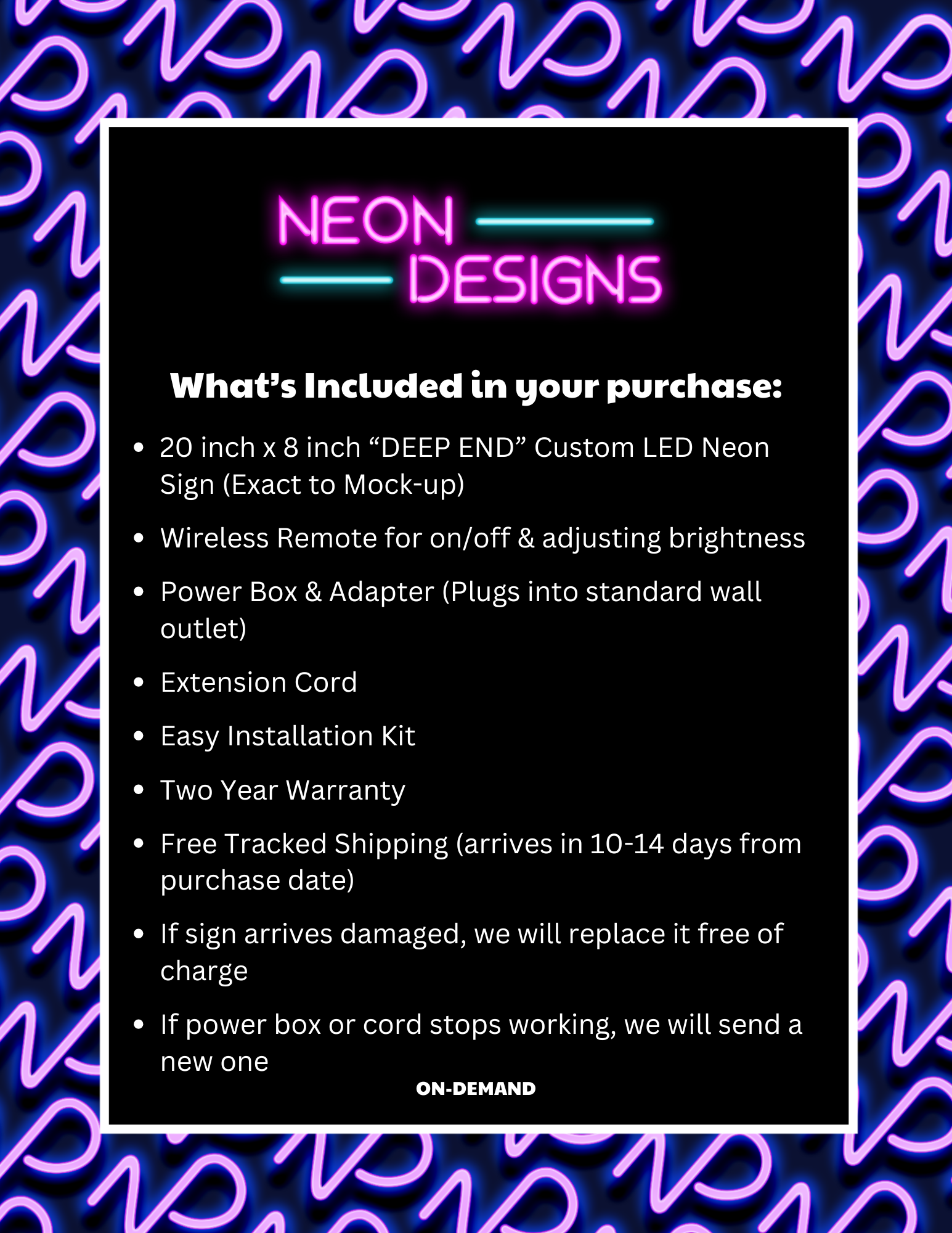 DEEP END - Premium Neon Artwork