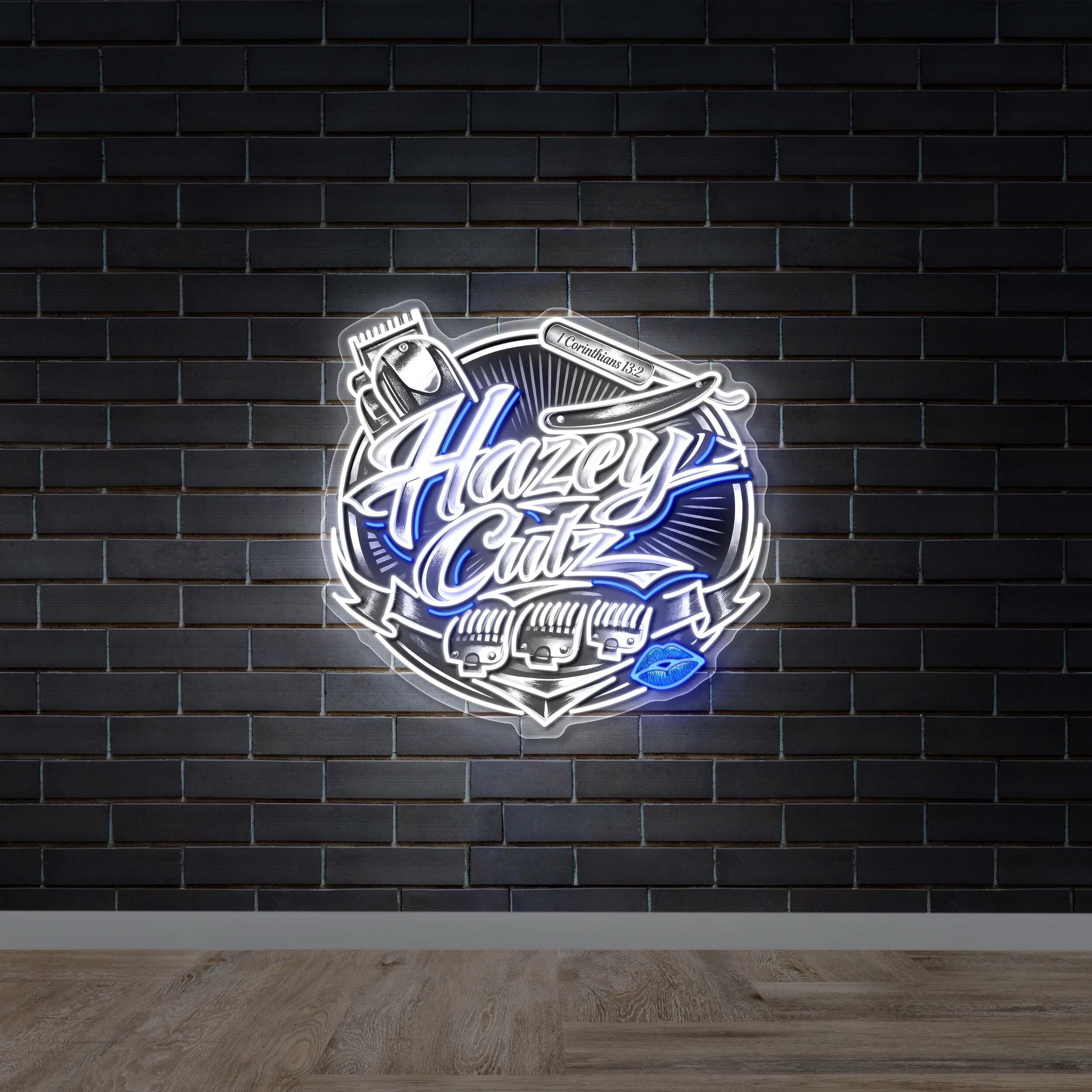 Hazey Cutz - Premium Neon Artwork