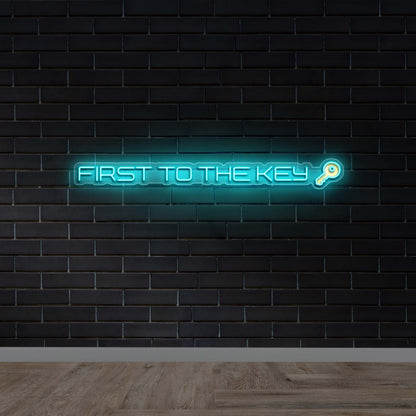 First To The Key - Premium Neon Artwork