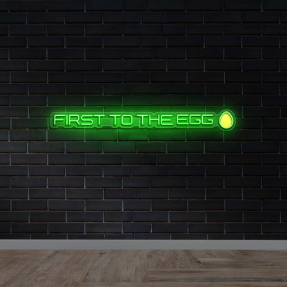 First To The Egg - Premium Neon Artwork