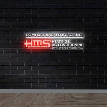 HMS HEATING & AIR CONDITIONING - Premium Neon Artwork