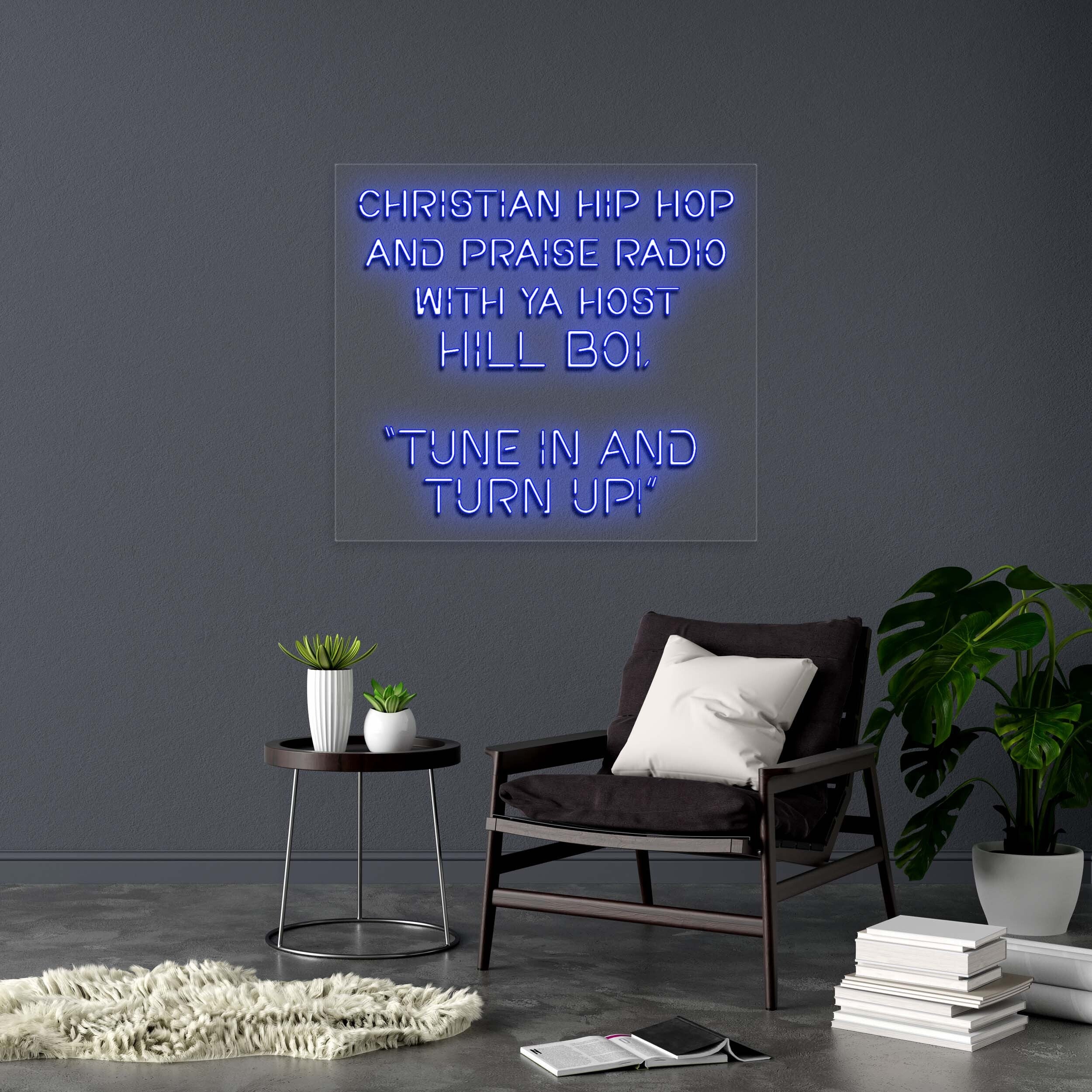 "Tune In and Turn Up!" - Premium Neon Artwork