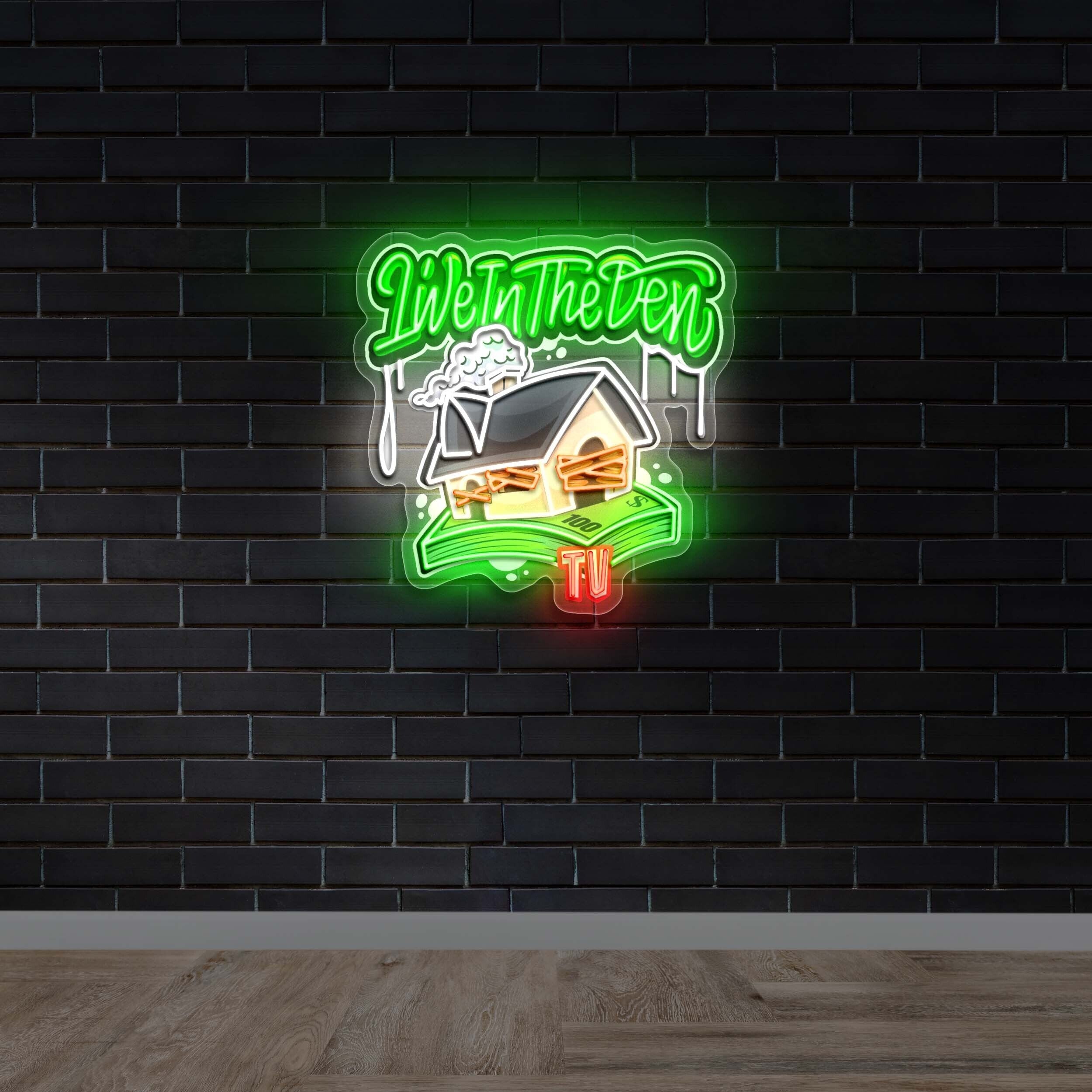 Live In the Den TV - Premium Neon Artwork