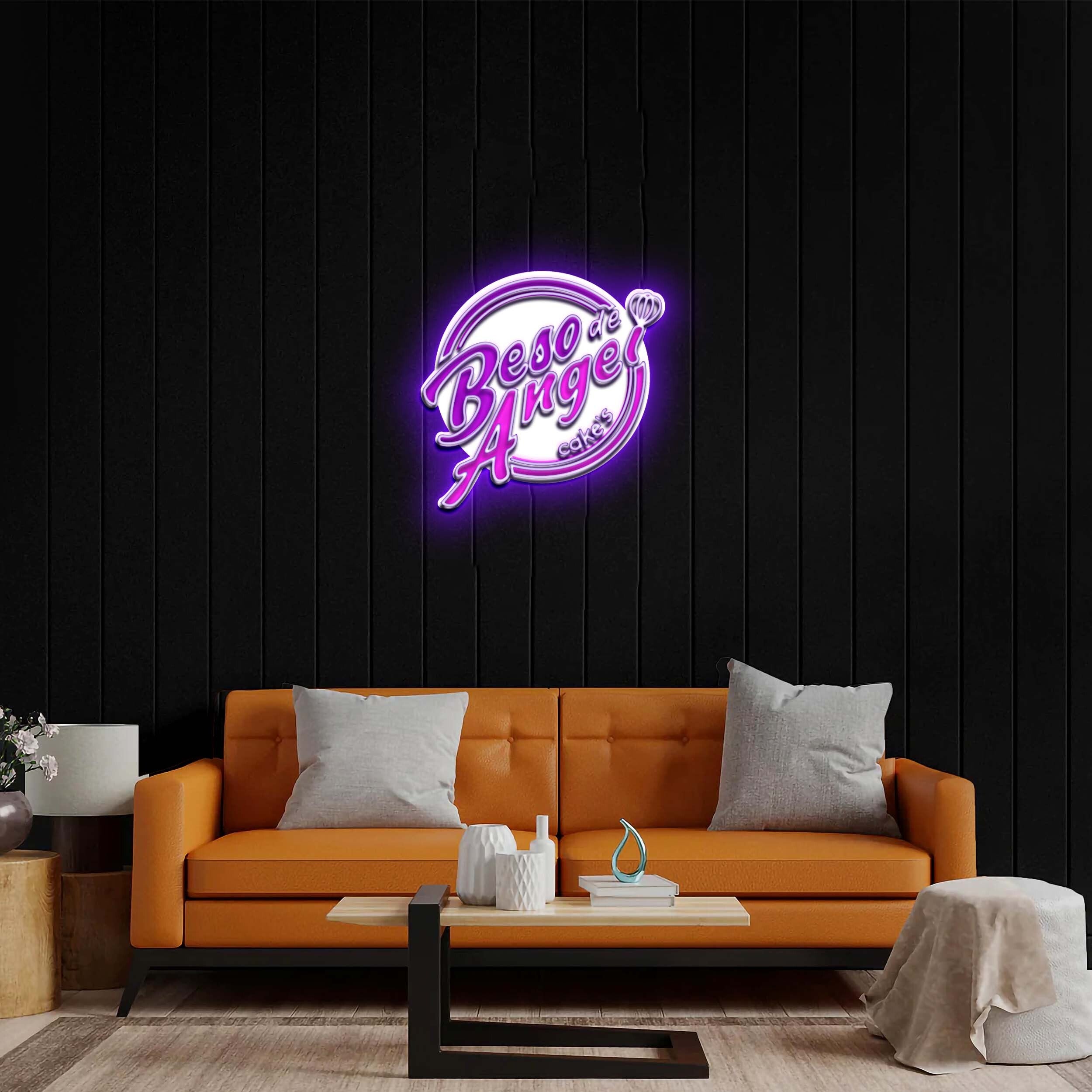Beso de Angel - Premium Neon Artwork