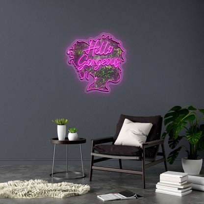 Hello Gorgeous - Premium Neon Artwork