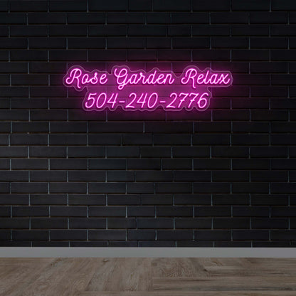 Rose Garden Relax - Premium Neon Artwork