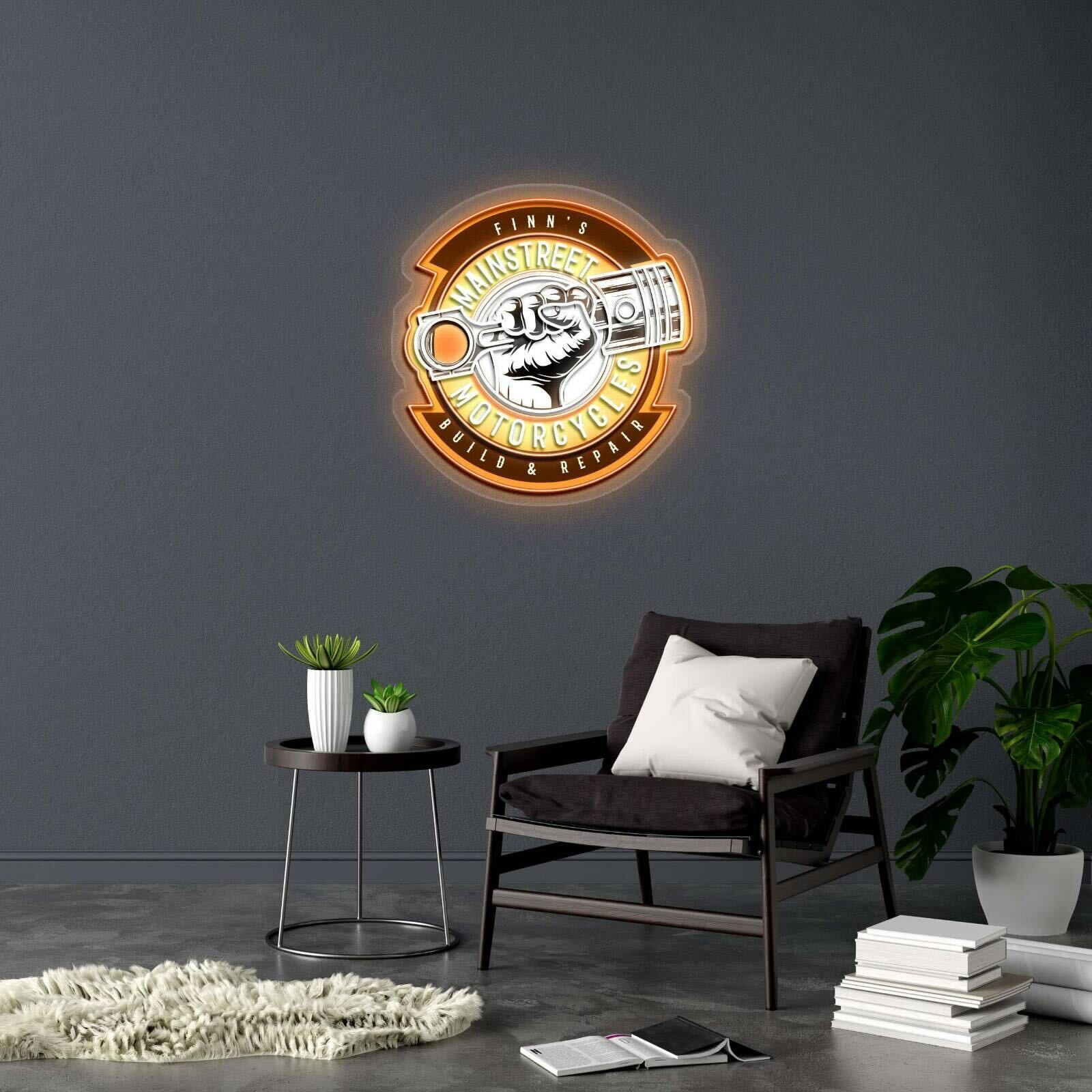 MAINSTREET MOTORCYCLES - Premium Neon Artwork