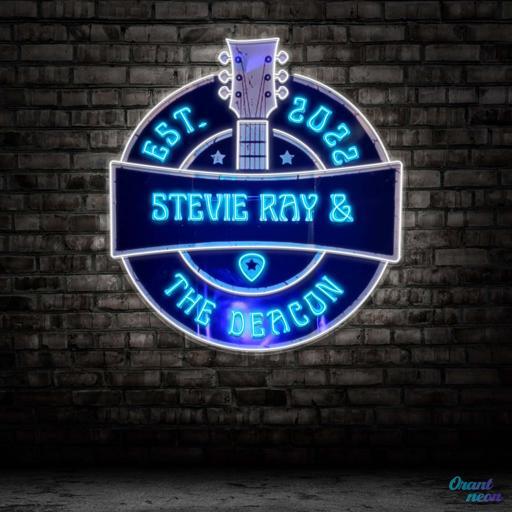 STEVIE RAY & THE DEACON -  Premium Neon Artwork