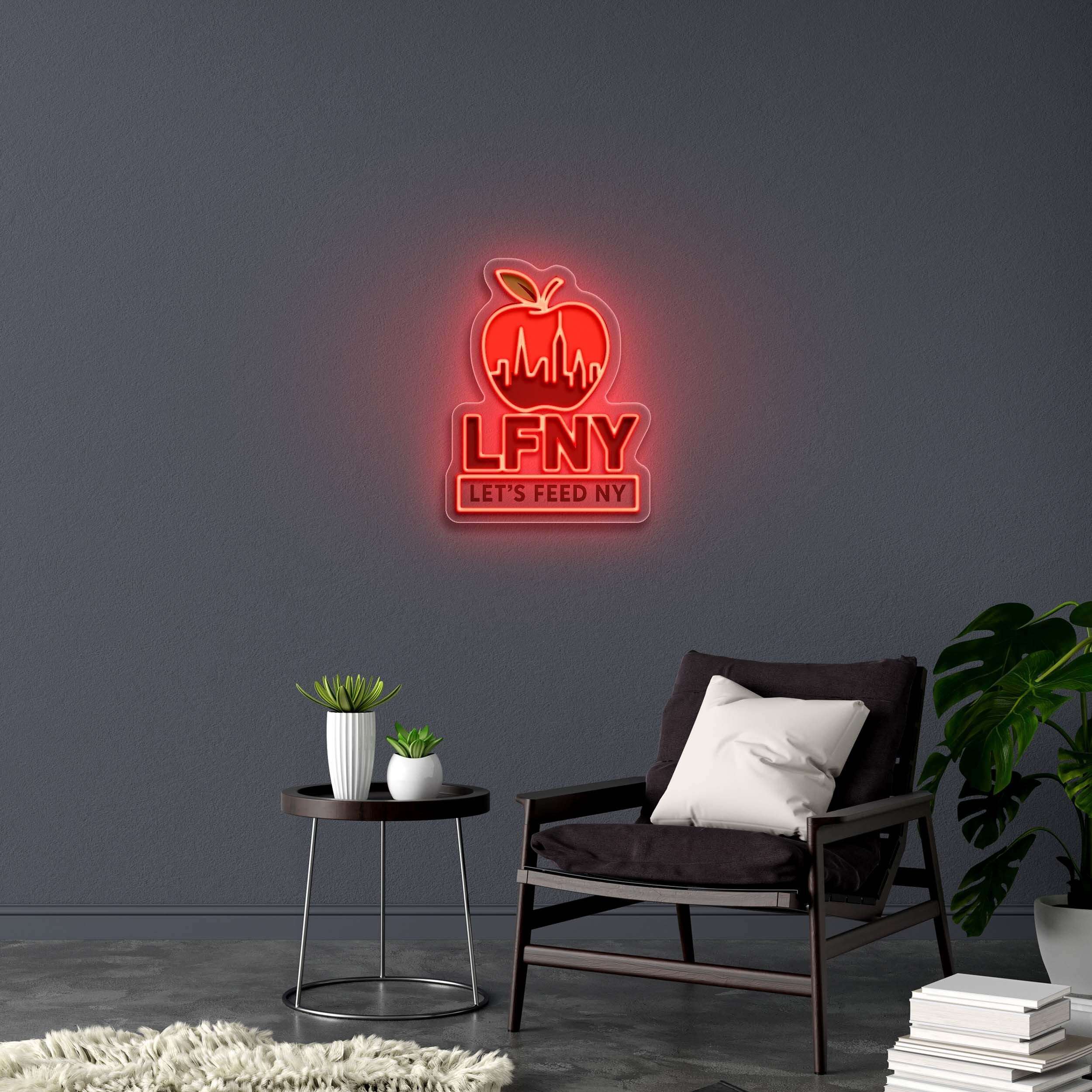 LFNY Let's Feed NY - Premium Neon Artwork