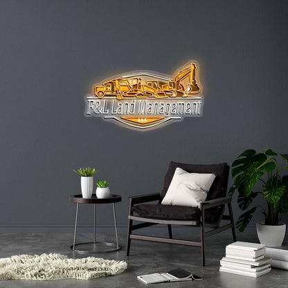 F&L Land Management - Premium Neon Artwork