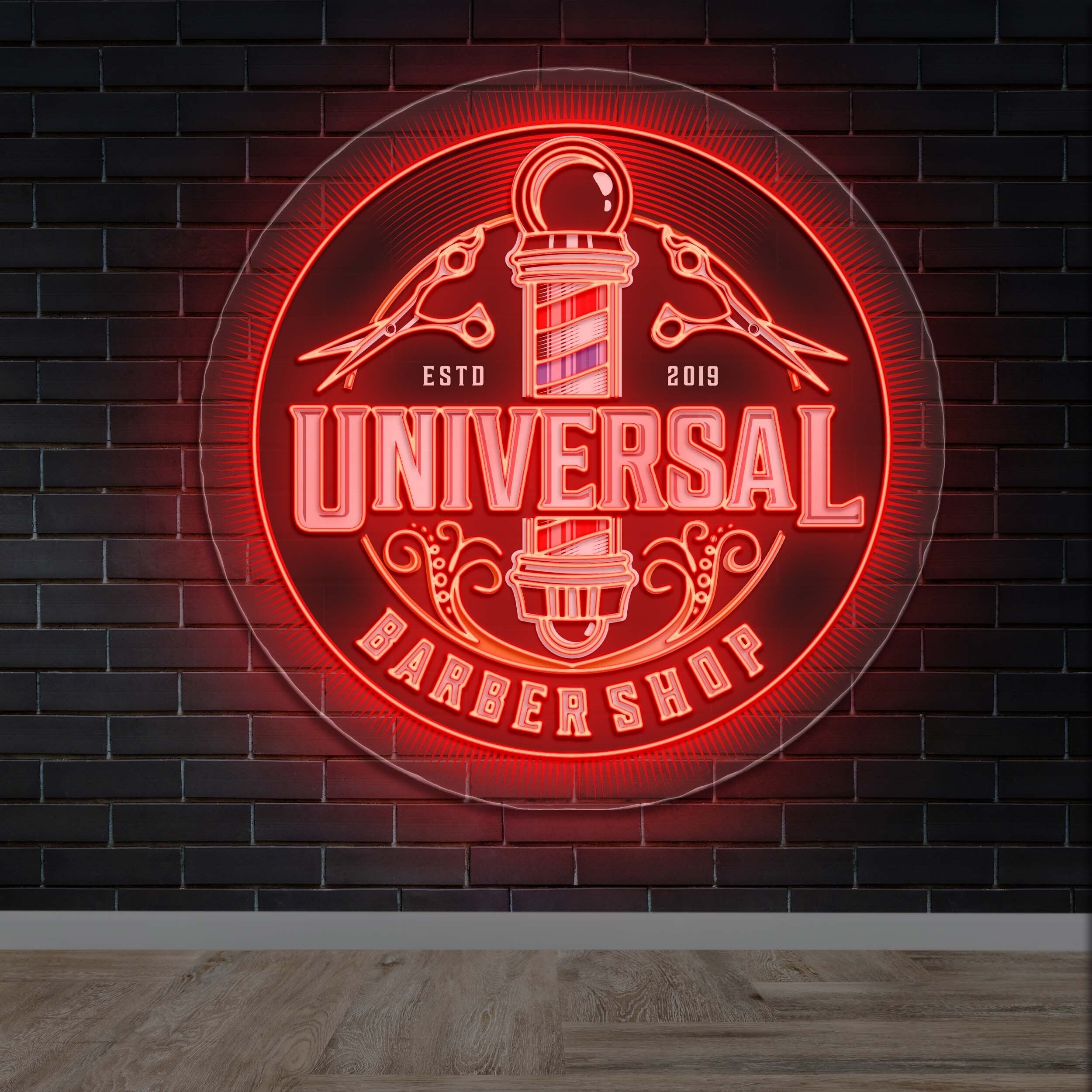 UNIVERSAL BARBER SHOP - Premium Neon Artwork
