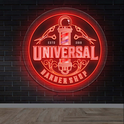 UNIVERSAL BARBER SHOP - Premium Neon Artwork