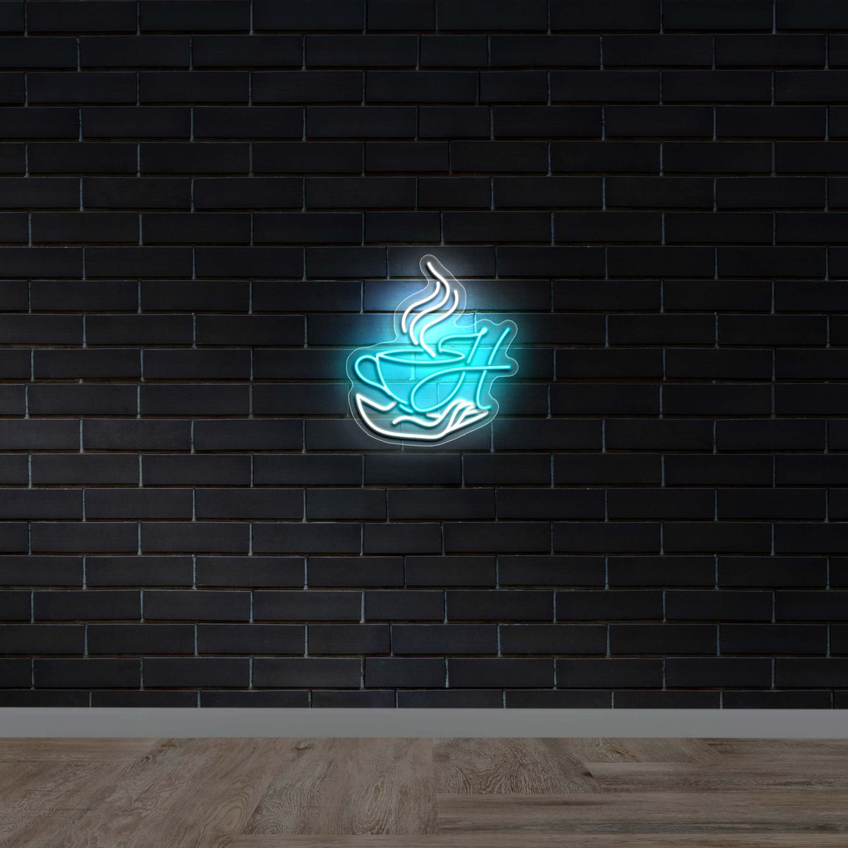Ice Cream Cup logo - Premium Neon Artwork