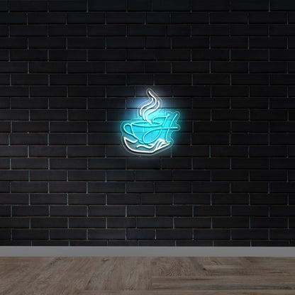 Ice Cream Cup logo - Premium Neon Artwork