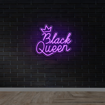 Black Queen - Premium Neon Artwork