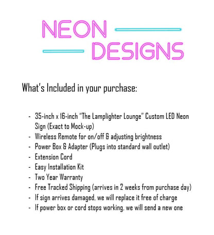 The Lamplighter Lounge - Premium Neon Artwork