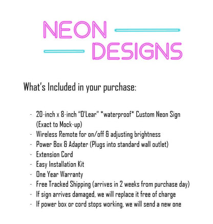 O'Lear - Premium Neon Artwork