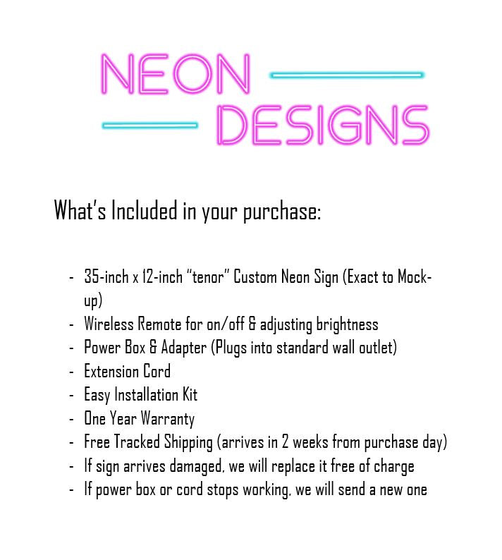 tenor - Premium Neon Artwork