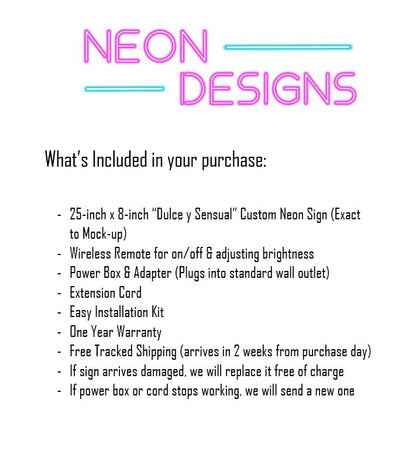 Dulce y Sensual - Premium Neon Artwork