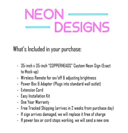 COPPERHEADS - Premium Neon Artwork