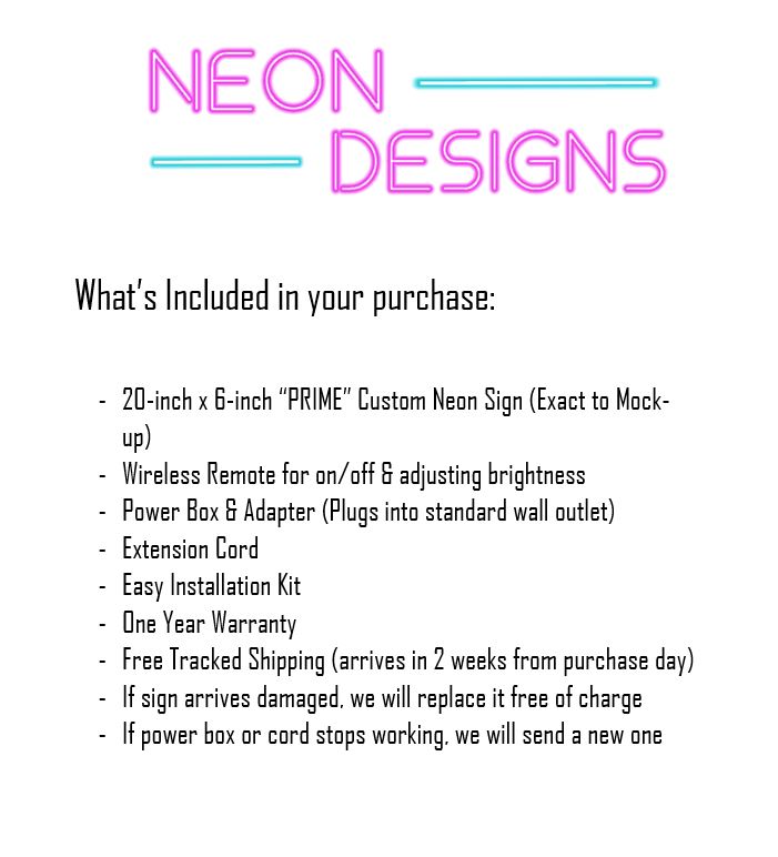 PRIME - Premium Neon Artwork