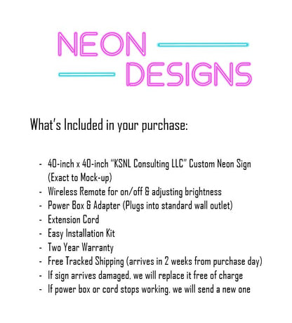 KSNL Consulting LLC - Premium Neon Artwork