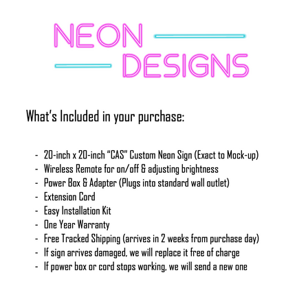 CAS - Premium Neon Artwork