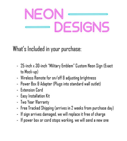 Military Emblem - Premium Neon Artwork