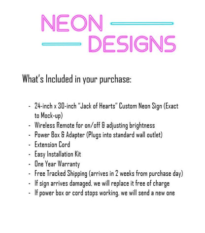 Jack of Hearts - Premium Neon Artwork