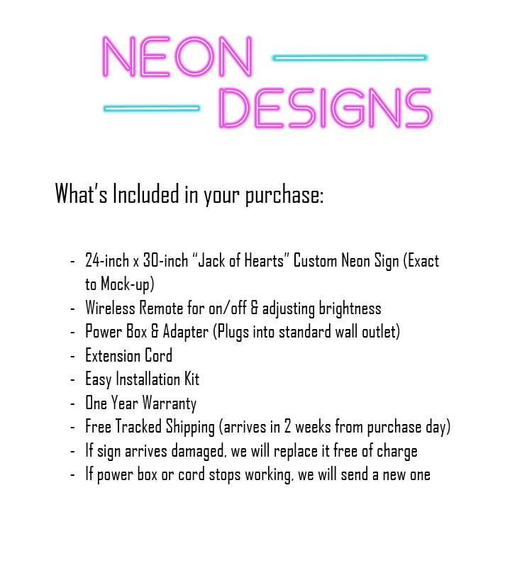 Jack of Hearts - Premium Neon Artwork