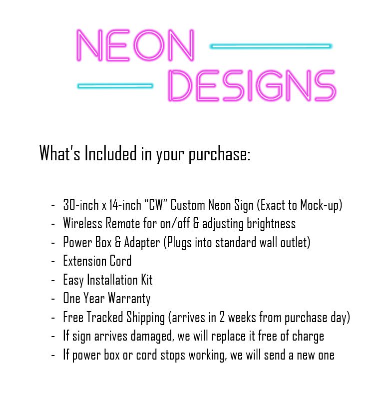 CW - Premium Neon Artwork