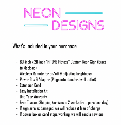 HiTONE Fitness - Premium Neon Artwork