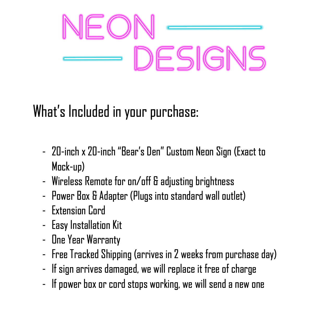 Bear's Den - Premium Neon Artwork