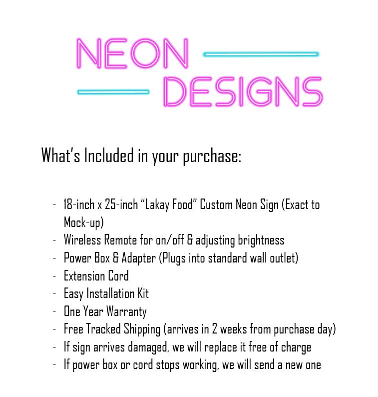 Lakay Food - Premium Neon Artwork