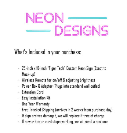 Tiger Tech - Premium Neon Artwork