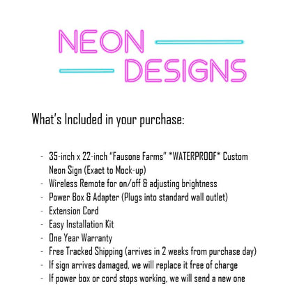 Fausone Farms - Premium Neon Artwork