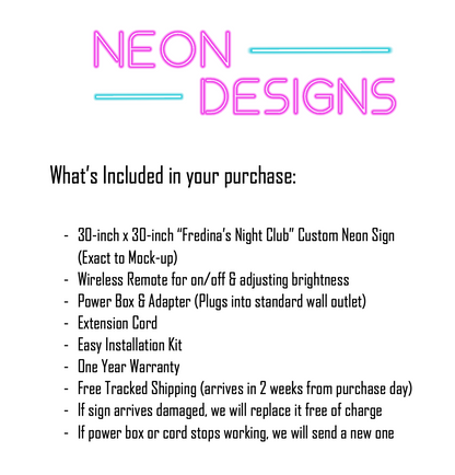 Fredina's Night Club - Premium Neon Artwork