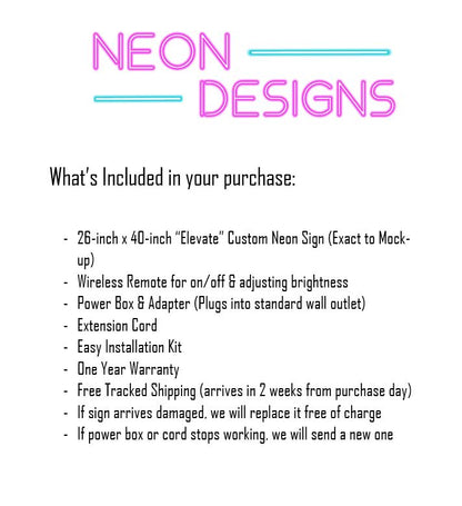 Elevate - Premium Neon Artwork
