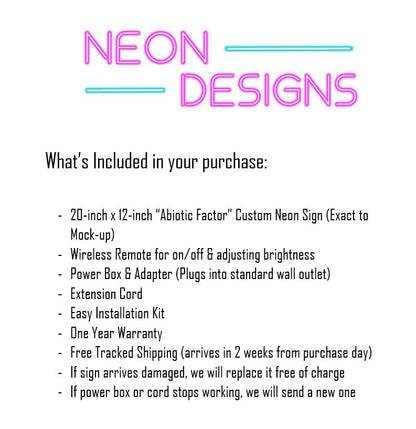 Abiotic Factor - Premium Neon Artwork