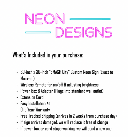 SMASH City - Premium Neon Artwork