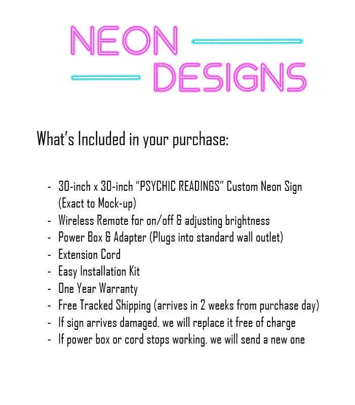 PSYCHIC READINGS - Premium Neon Artwork