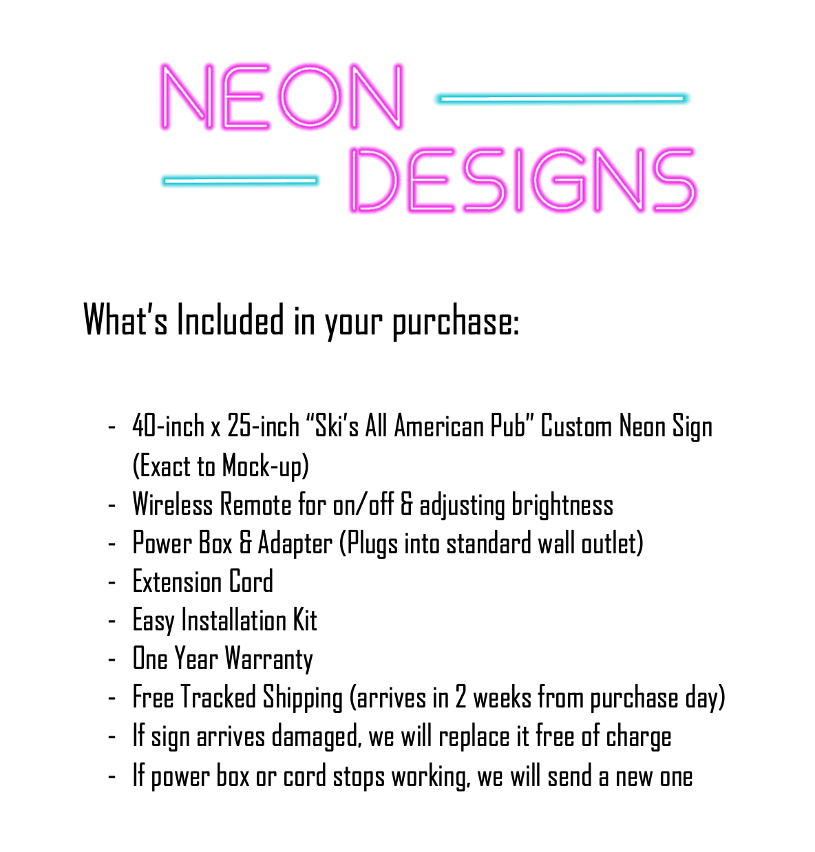 Ski's All American Pub - Premium Neon Artwork