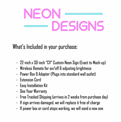 CV - Premium Neon Artwork