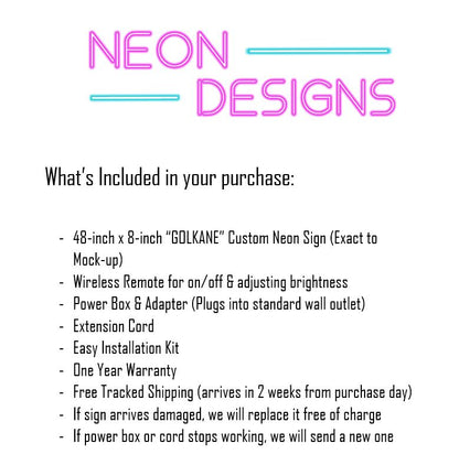 GOLKANE - Premium Neon Artwork