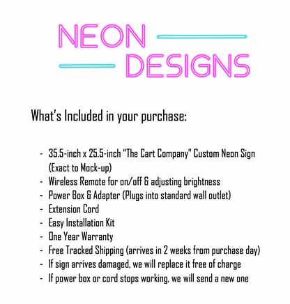 The Cart Company - Premium Neon Artwork