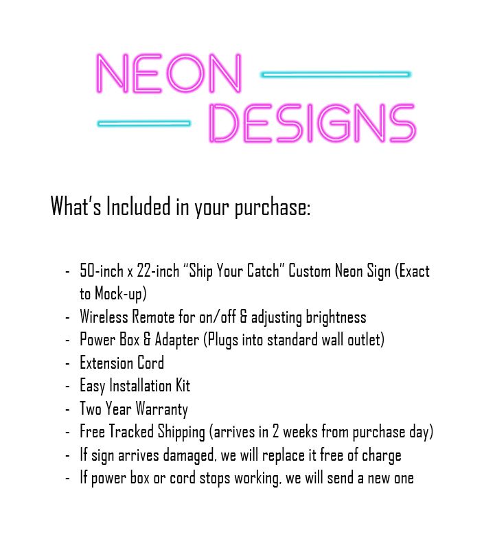 Ship Your Catch - Premium Neon Artwork