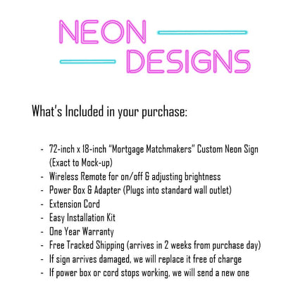 Mortgage Matchmakers - Premium Neon Artwork